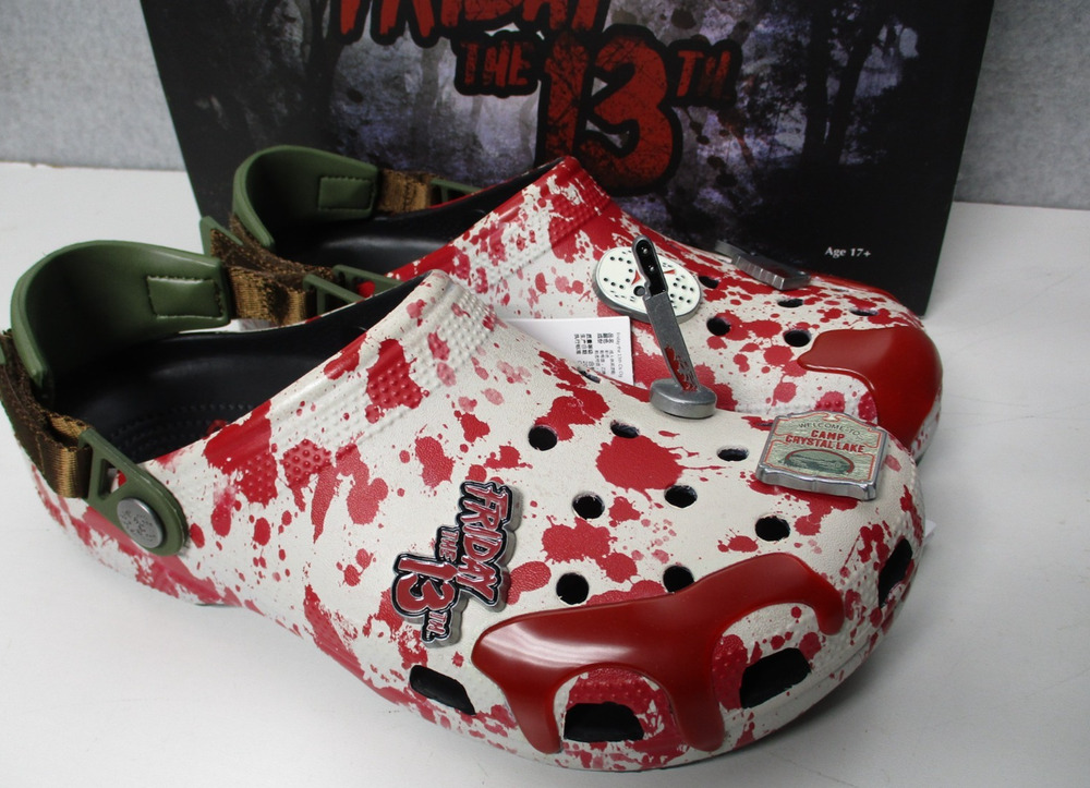 CROCS Classic Friday The 13th Jason Vorhees Clogs Mens Sz 9 Womens Sz 11